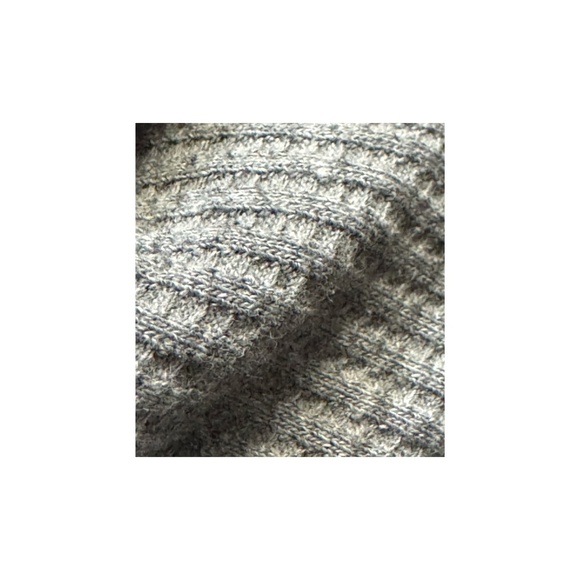 Lands' End Textured Waffle Knit Lounge Bath Robe Sz: L Gray Full-Length Pockets - Picture 4 of 6